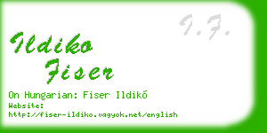 ildiko fiser business card